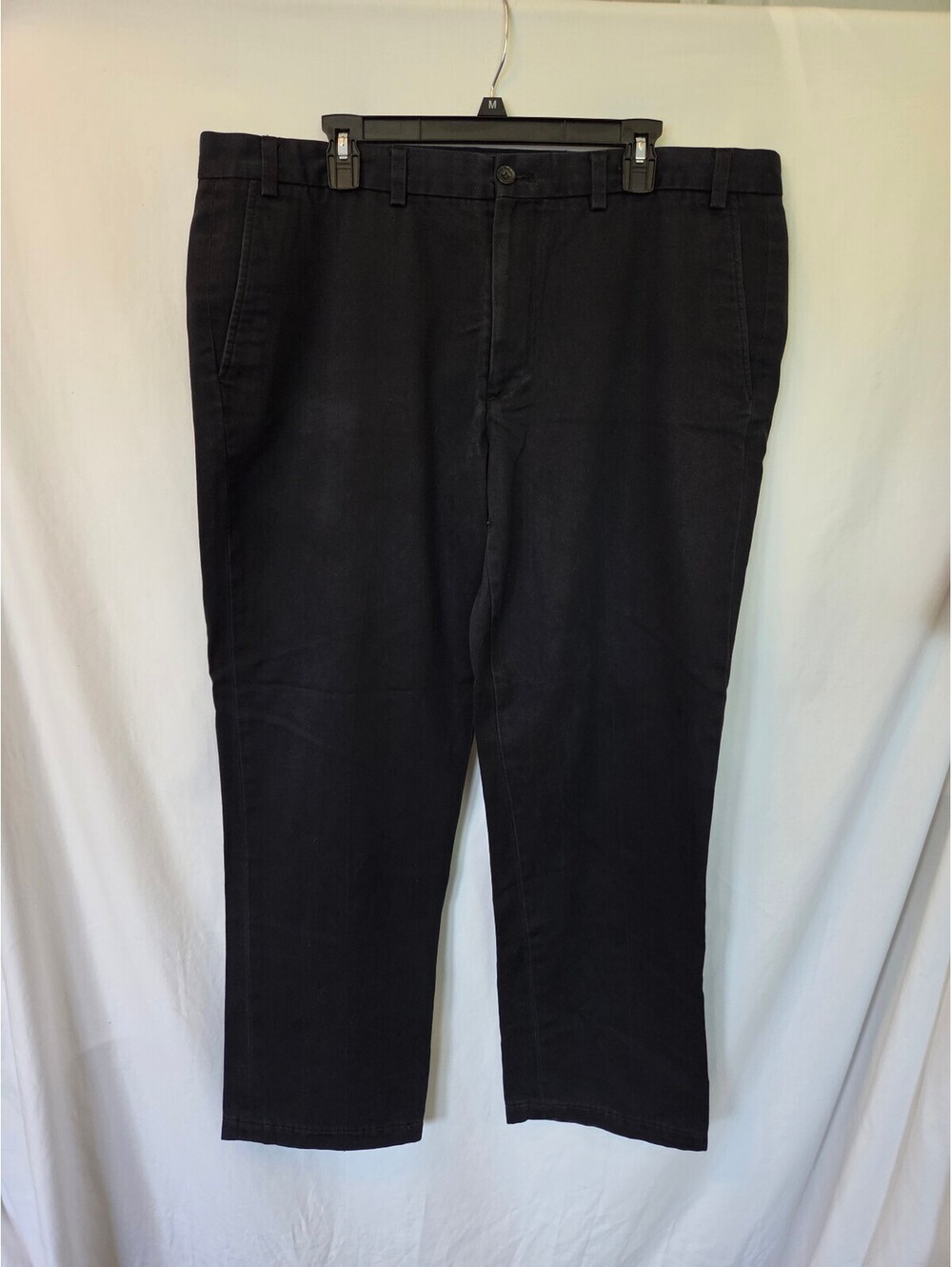Eddie Bauer Men's Wrinkle Free Relaxed Fit Black Chino Pants Size 40x30